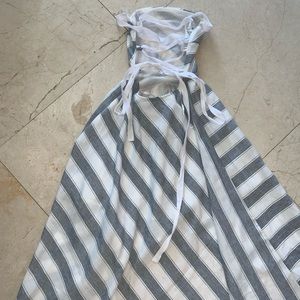 Striped High Low dress